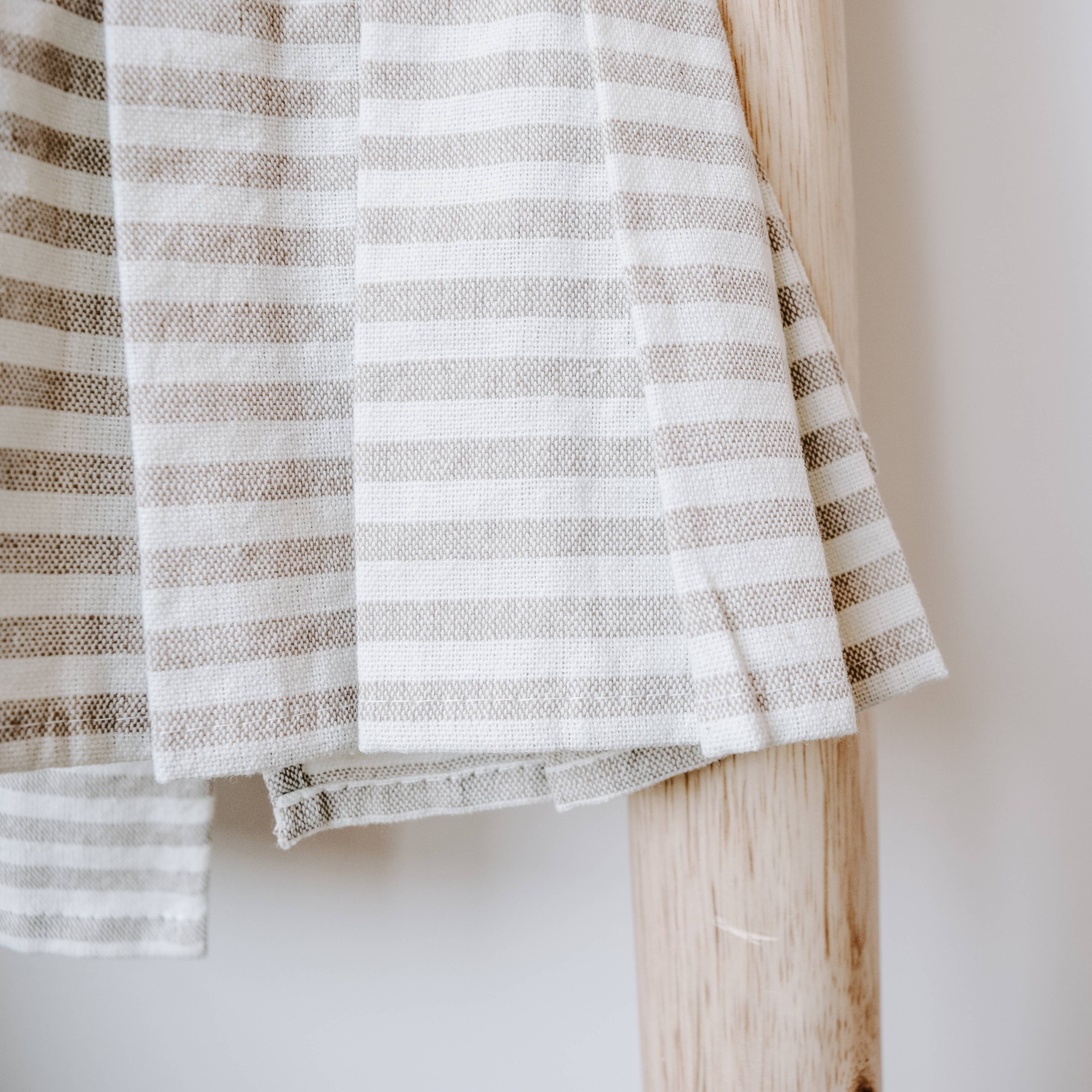 Sweet Water Decor - Striped Hand Towel with Ruffle, Grey - Home Decor & Gifts