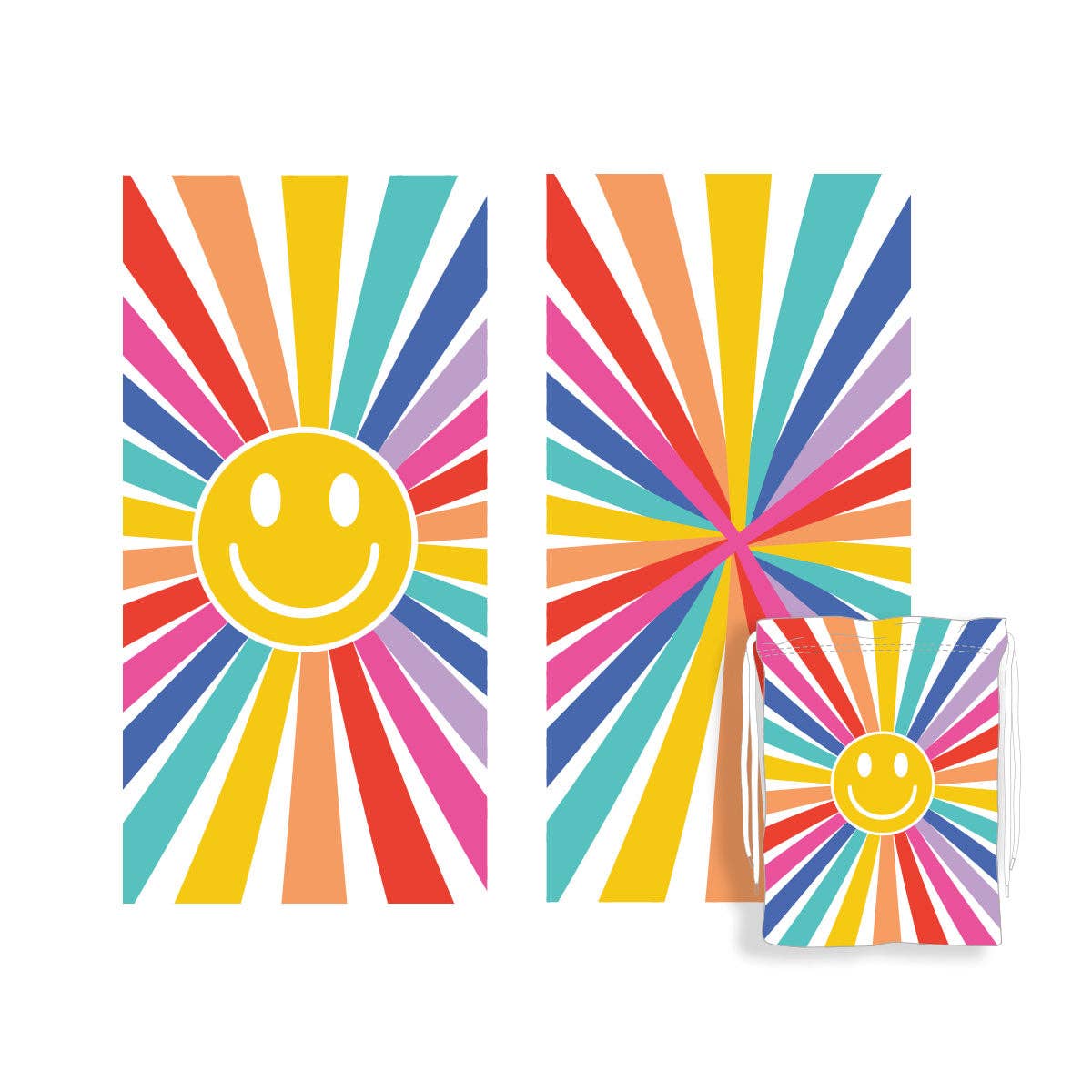 Katydid - Happy Face Sunshine Quick Dry Beach Towels