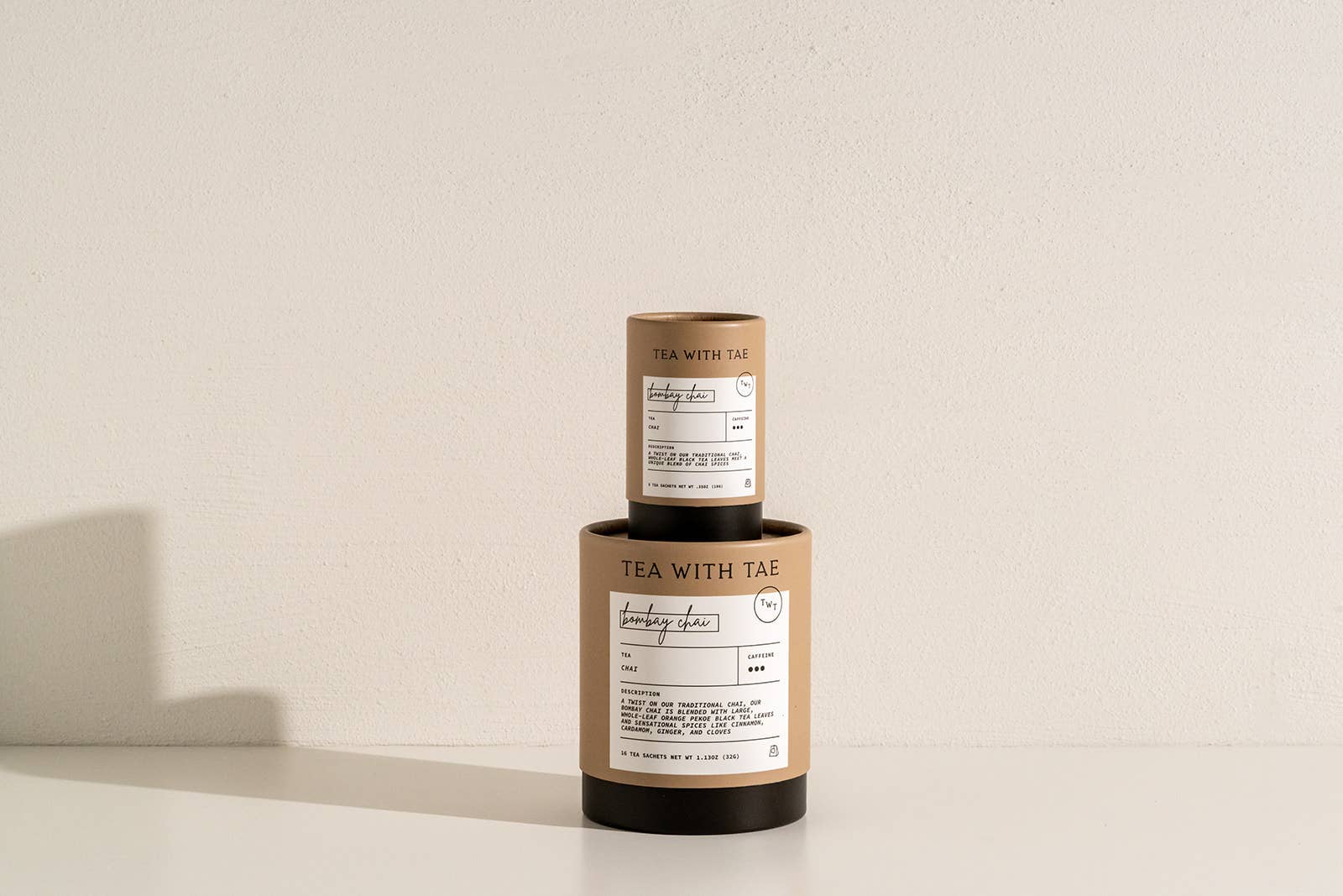 Tea with Tae - Bombay Masala Chai Black Tea Mini Tea Tube Gift (5 tea bags)