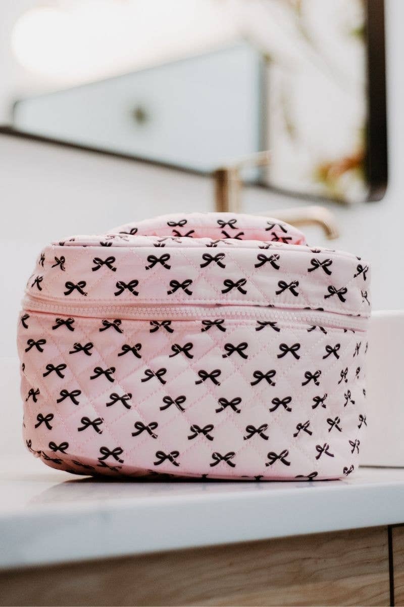 Katydid - Mini Black Bows Cosmetic Bag for Makeup