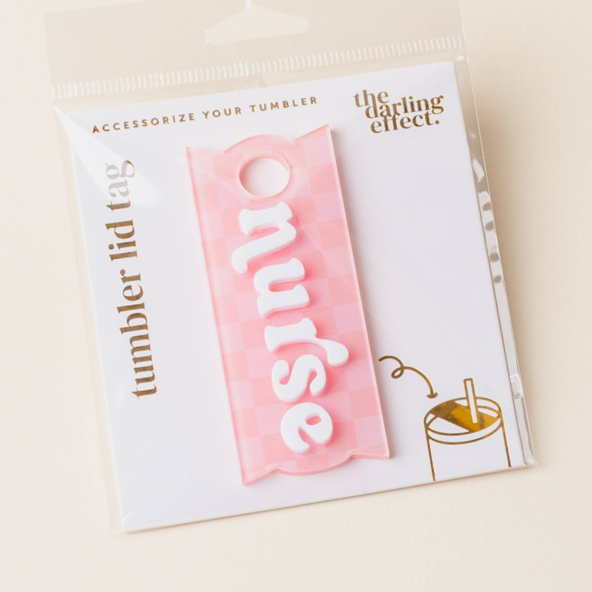 The Darling Effect - Tumbler Lid Tag-Nurse