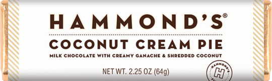 Hammond's Candies - Coconut Cream Pie Milk Chocolate Bar 2.25oz