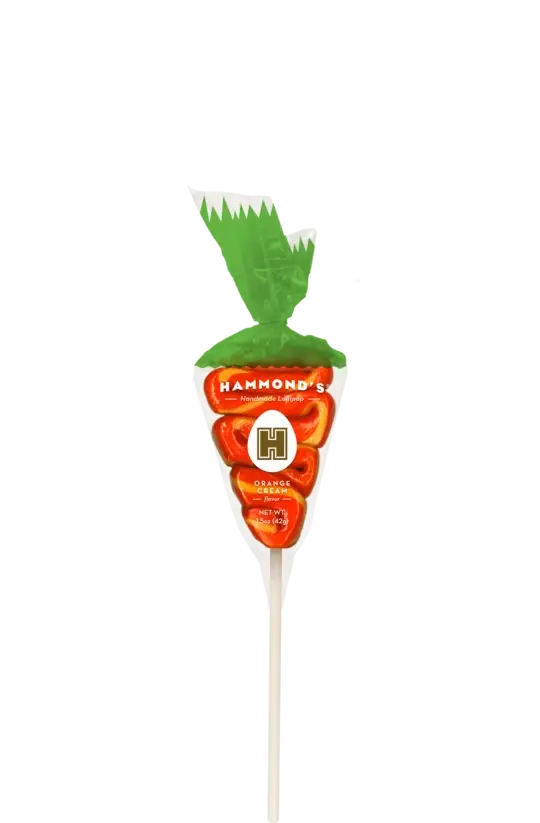 Hammond's Candies - Easter Carrot Orange Cream Lollipop
