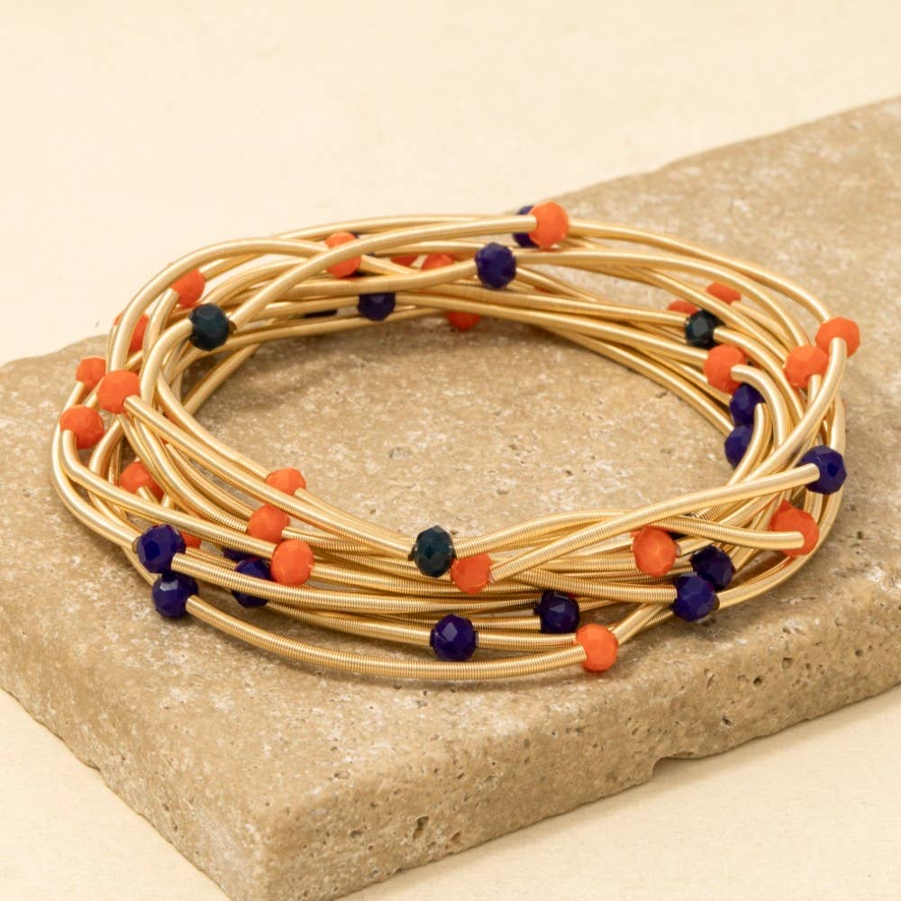 Anarchy Street - Game Day Beads Metallic Elastic Bracelet Set