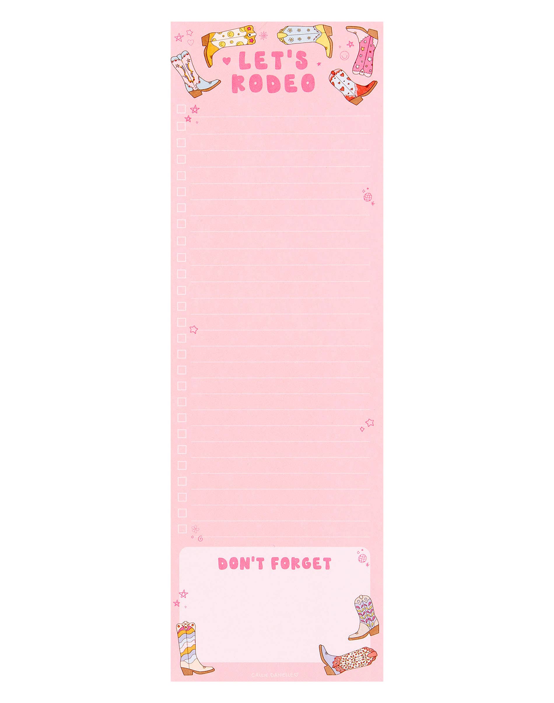 Callie Danielle - Let's Rodeo Western Cowgirl Boots Notepad