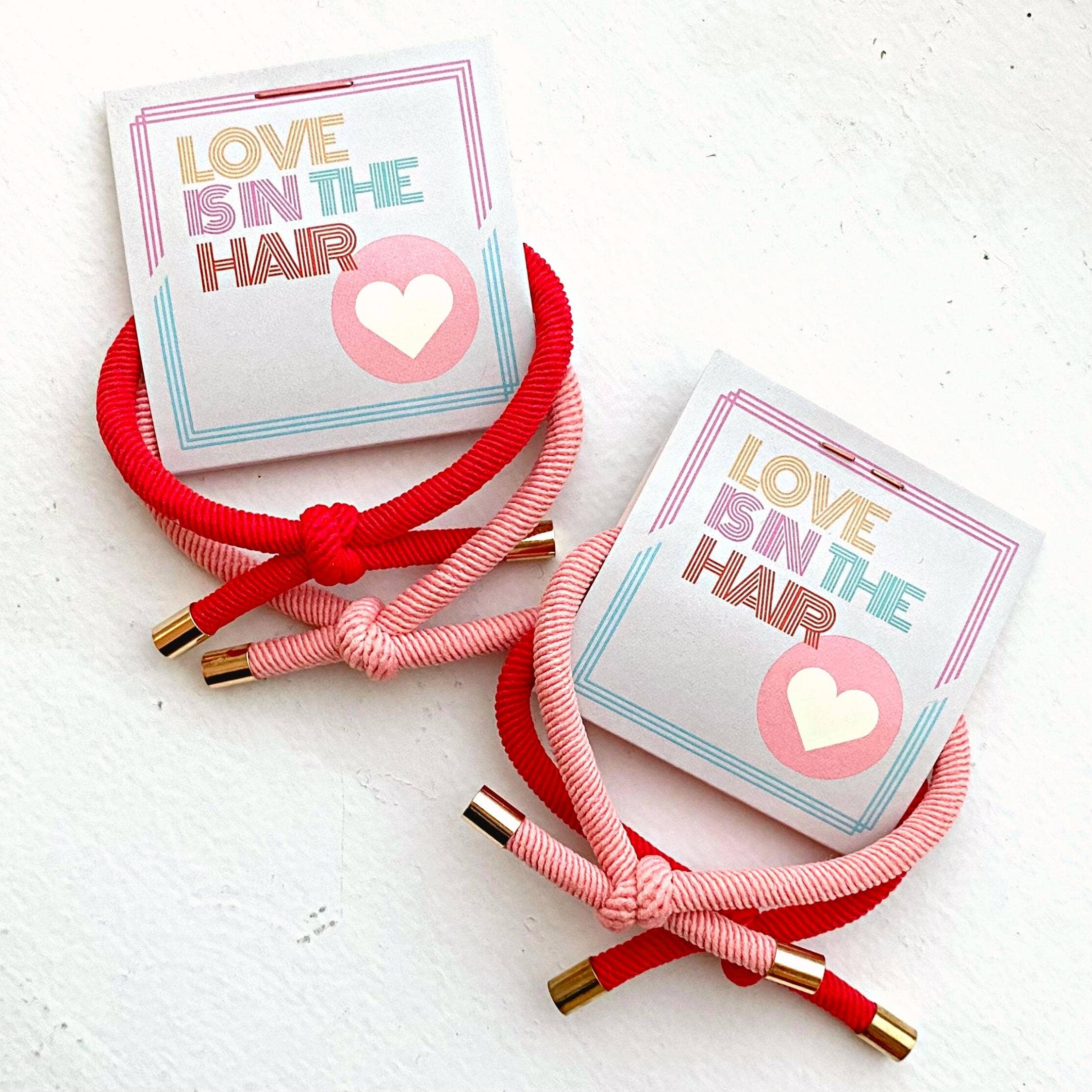 Tiny Gift Society - "Love is in the Hair" Hair Tie - Valentines Thank You Gift