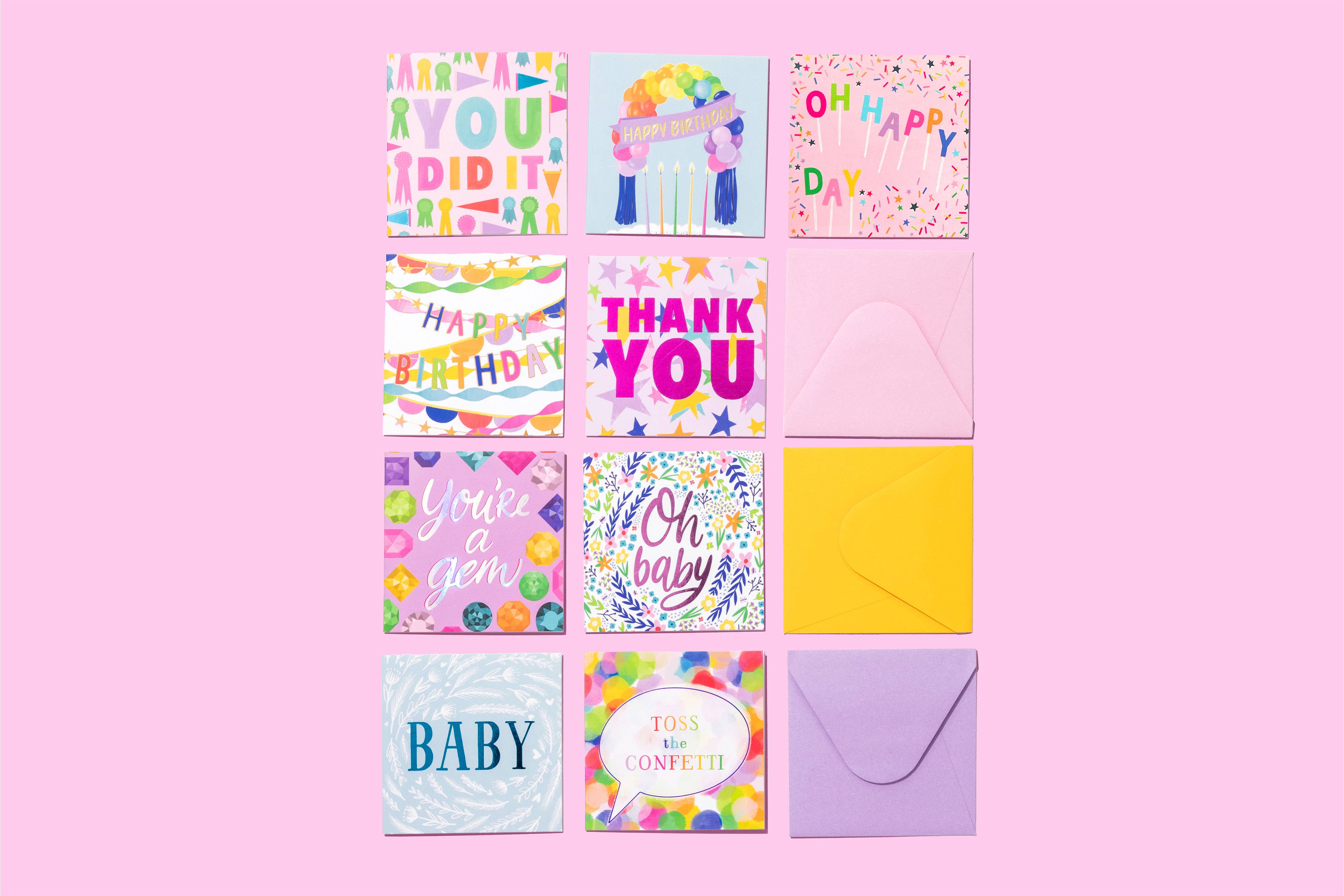 Taylor Elliott Designs - Gift Enclosure Card - "Happy Birthday" - Balloons