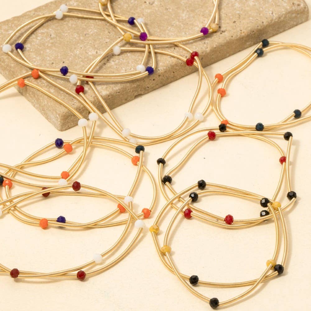 Anarchy Street - Game Day Beads Metallic Elastic Bracelet Set