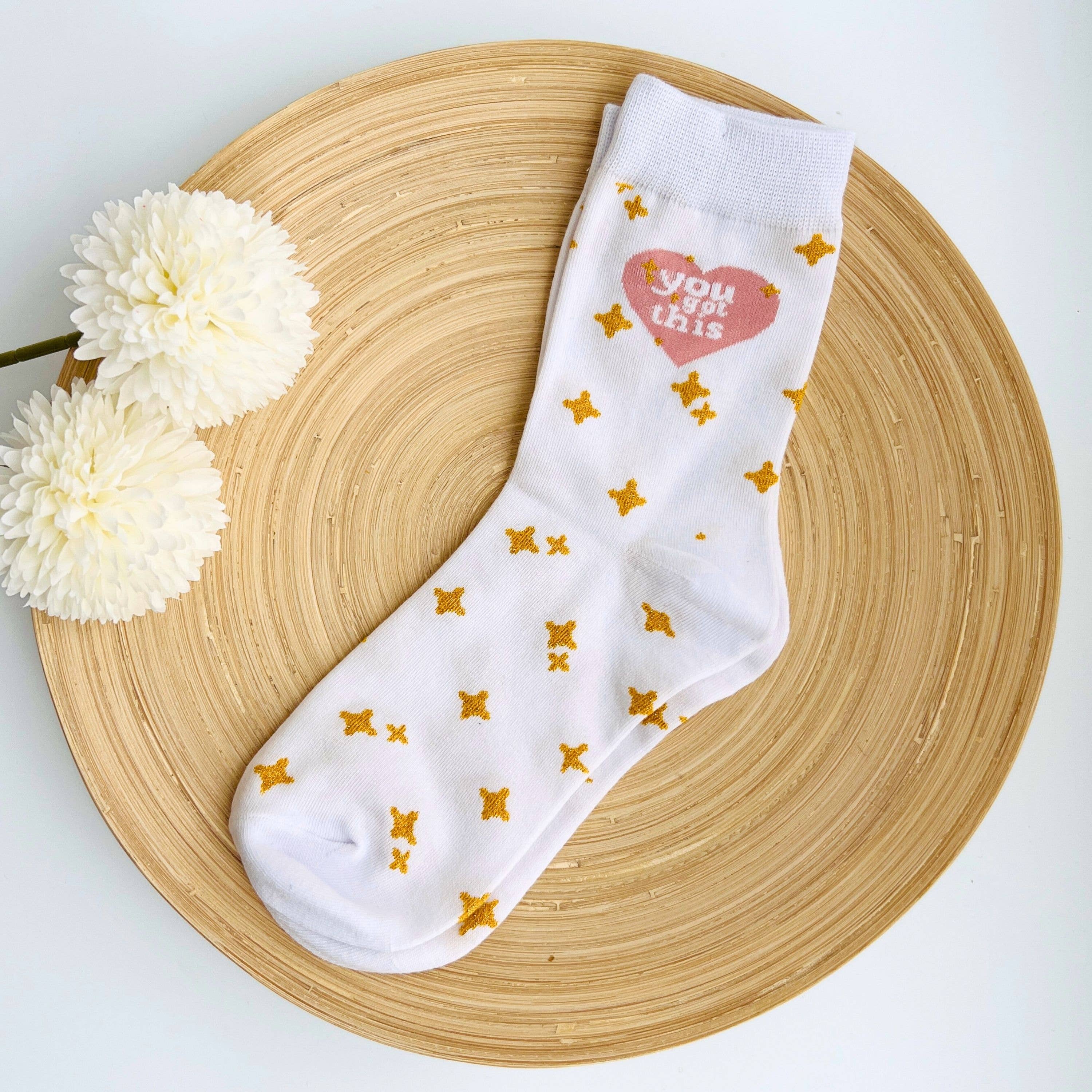 Tiny Gift Society - "You Got This" Star Socks | Cute Socks | Inspirational Gift