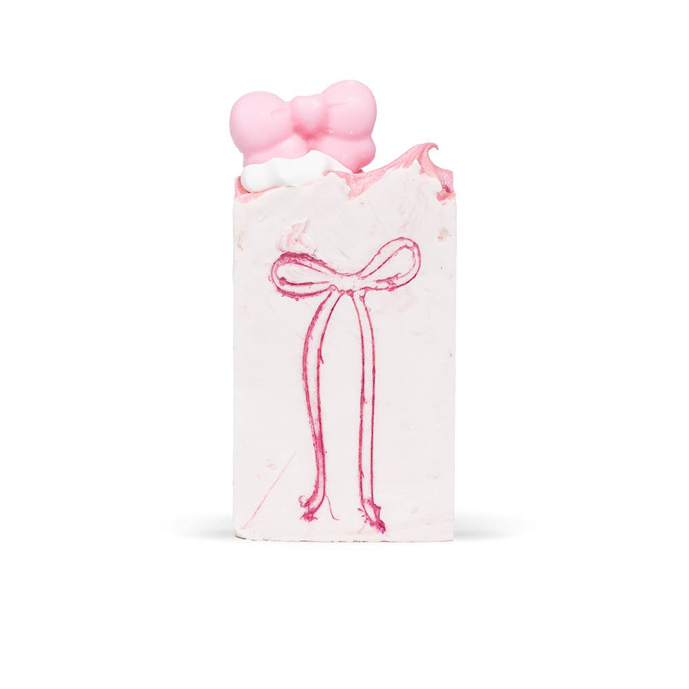 FinchBerry - Pretty in Pink party favor sized Soap Bar with Pink Bow