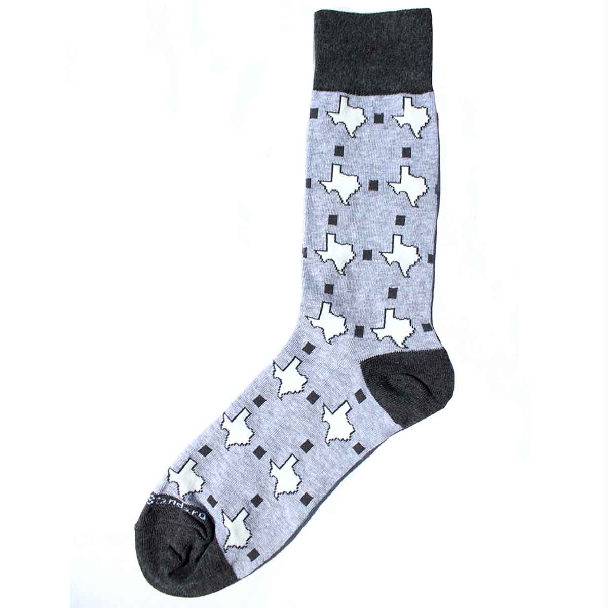 The Royal Standard - Men's Texas Pride Socks Gray/White One Size