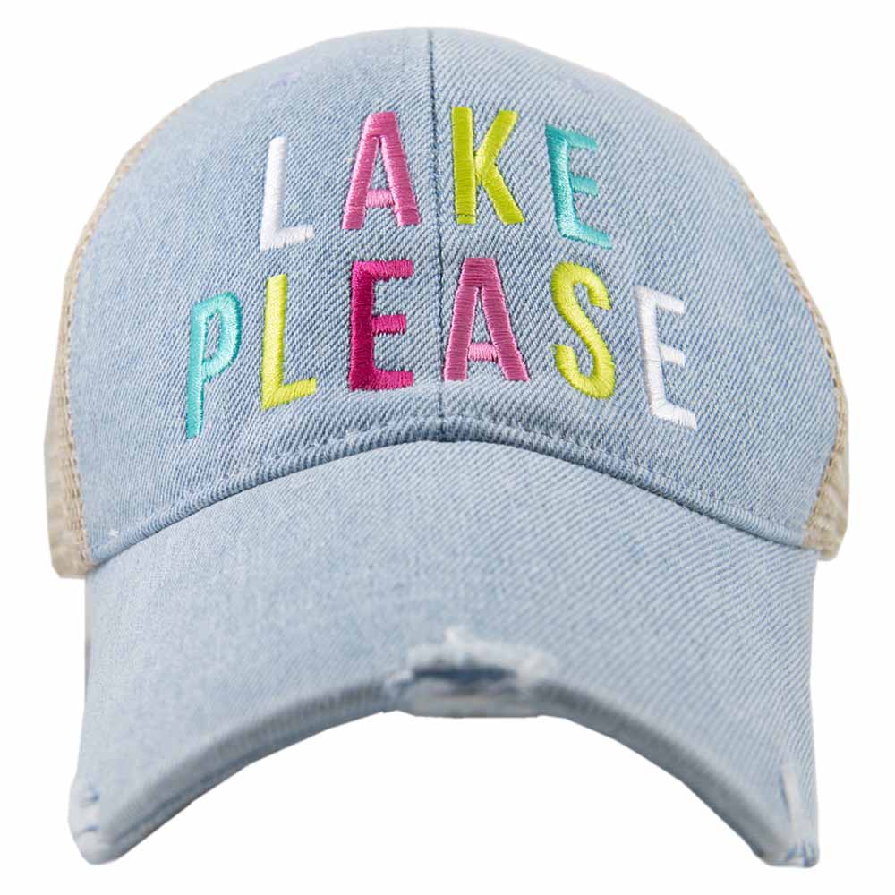 Katydid - Lake Please (MULTICOLORED) Denim Trucker Hat