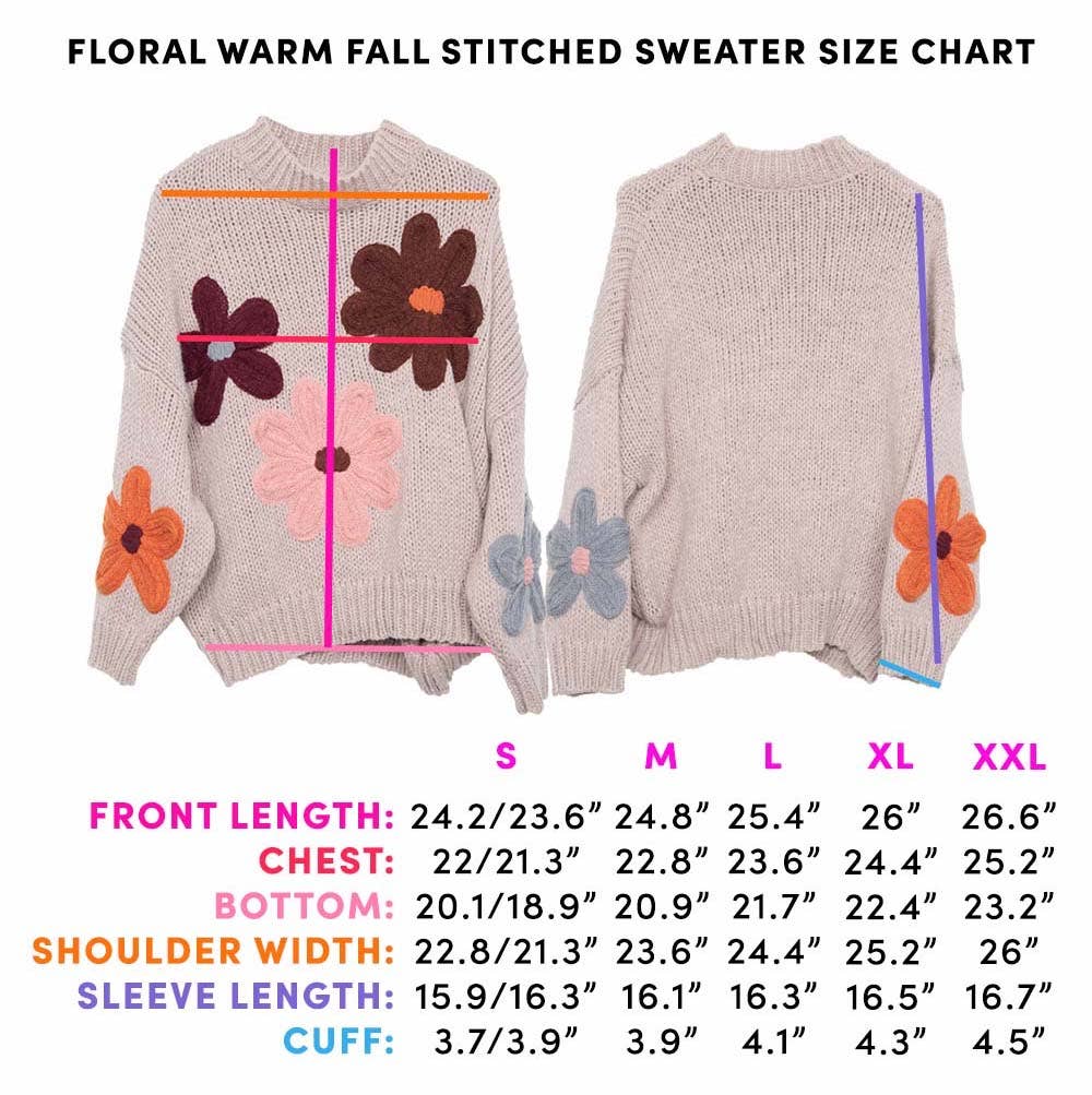 Katydid - Tan Floral Lightweight Knit Sweater