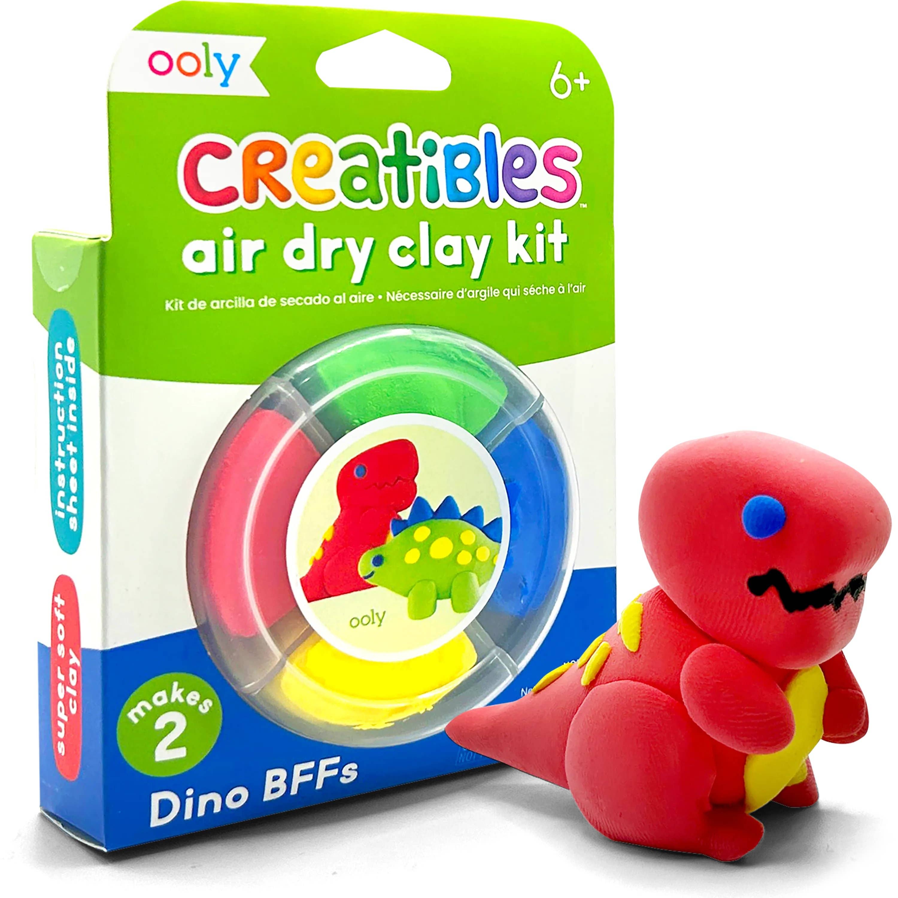 OOLY - Creatibles D.I.Y. Air-Dry Clay Kit: Dino. BFFs (Set of 4)
