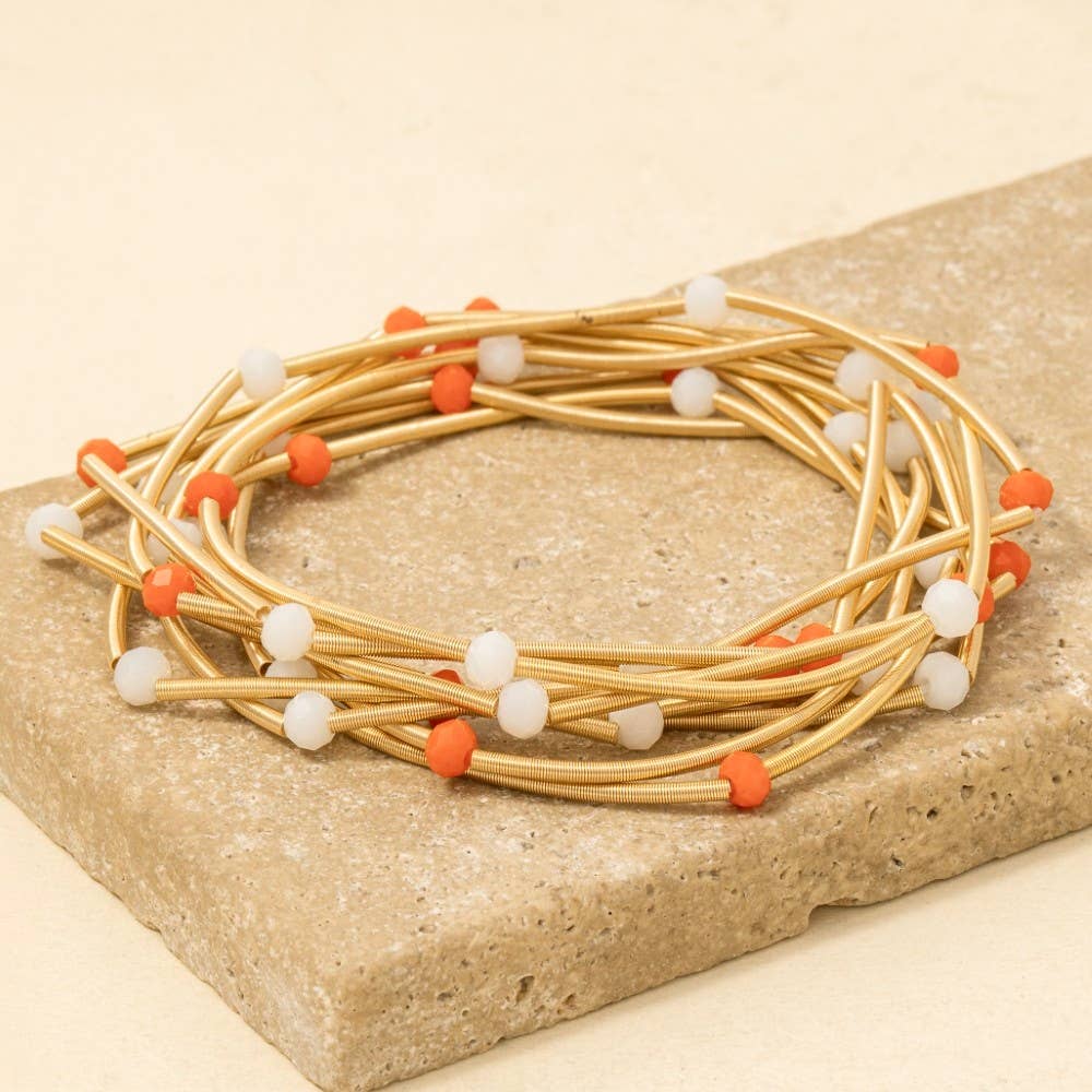 Anarchy Street - Game Day Beads Metallic Elastic Bracelet Set