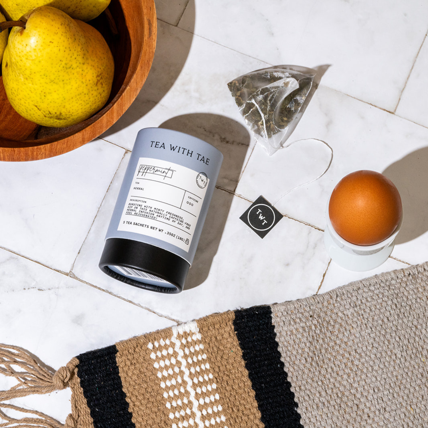 Tea with Tae - Peppermint Herbal Mini Tea Tube Gift (5 tea bags)