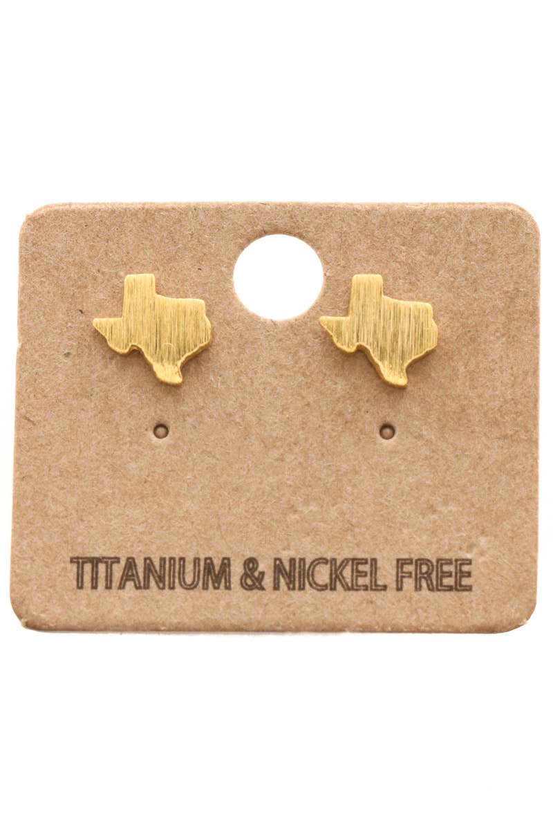 Anarchy Street - Brushed Texas Stud Earrings