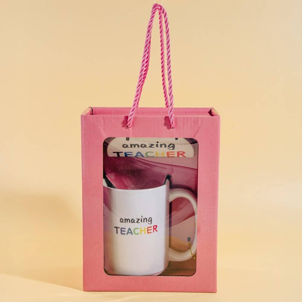 Anarchy Street - Amazing Teacher 15 Oz Mug With Matching Coaster Gift Set