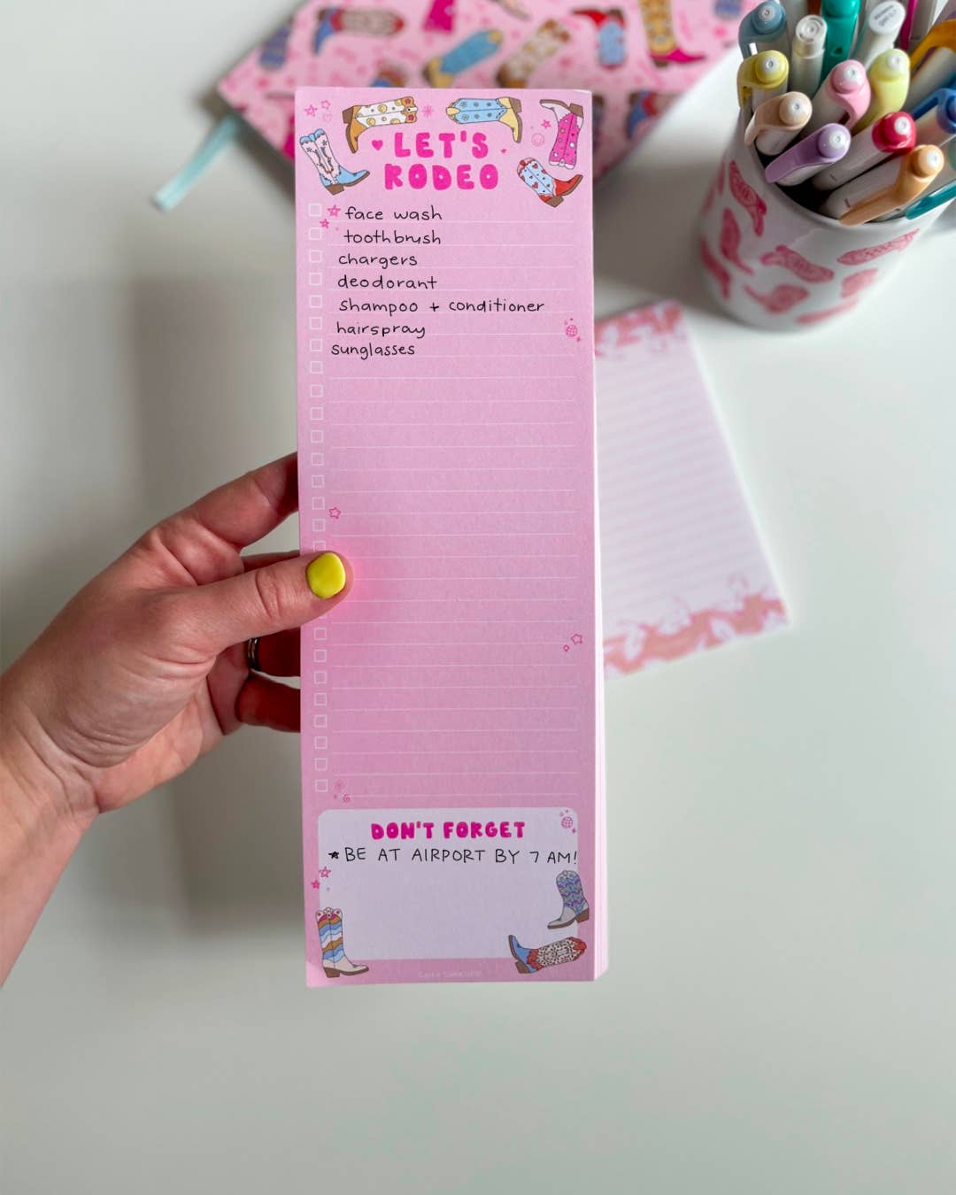Callie Danielle - Let's Rodeo Western Cowgirl Boots Notepad
