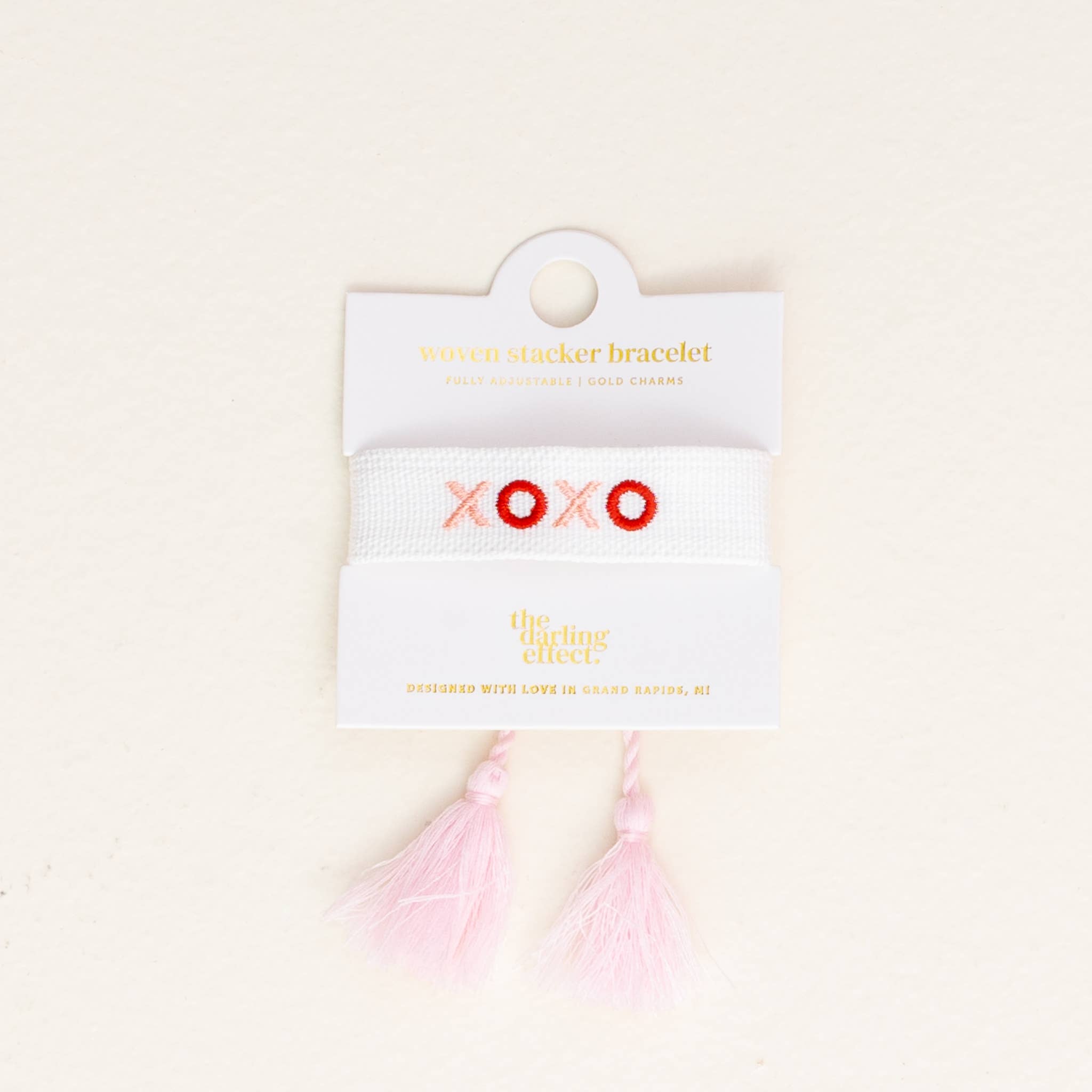 The Darling Effect - Woven Word Bracelet - XOXO