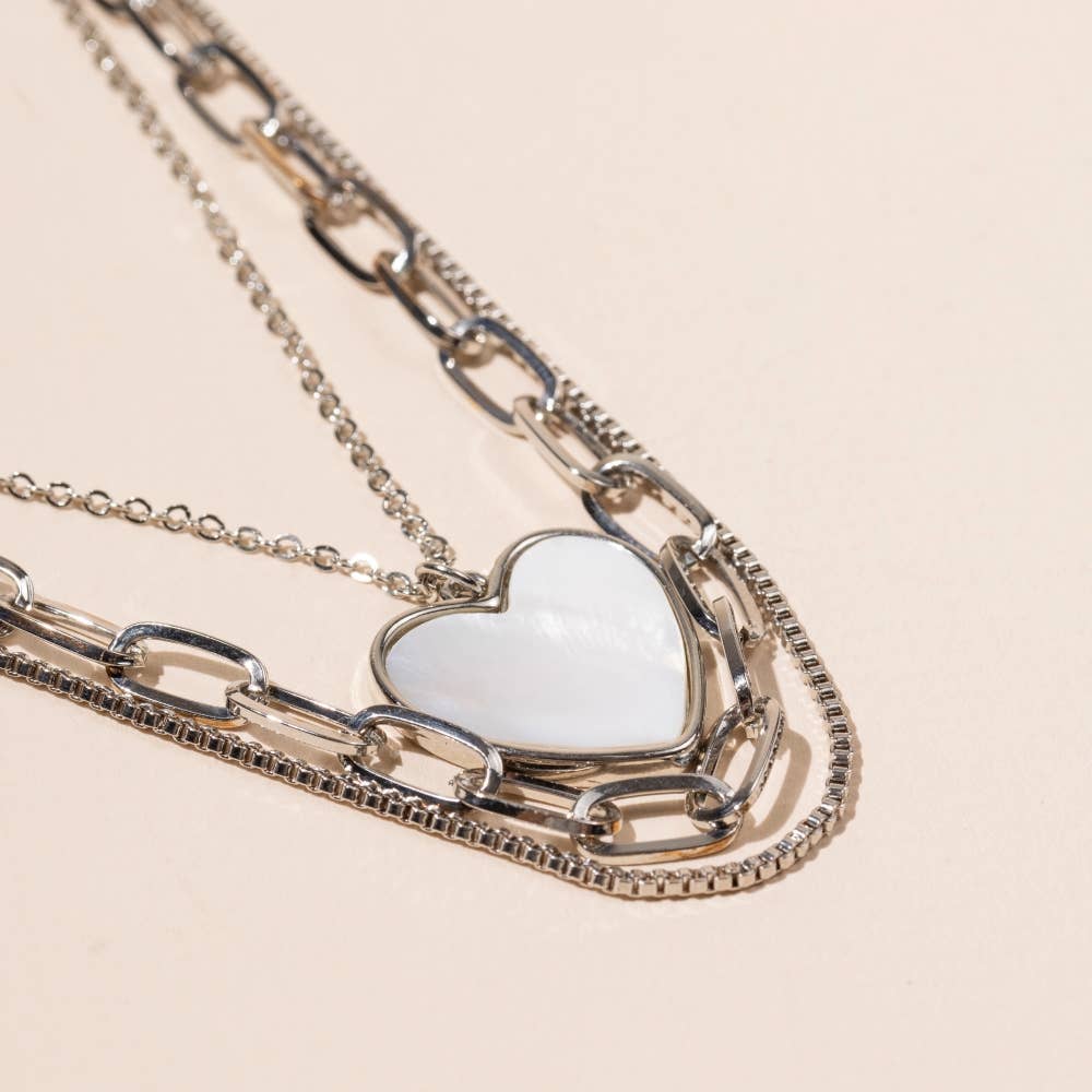 Frem - Heart Charm Layered Necklace