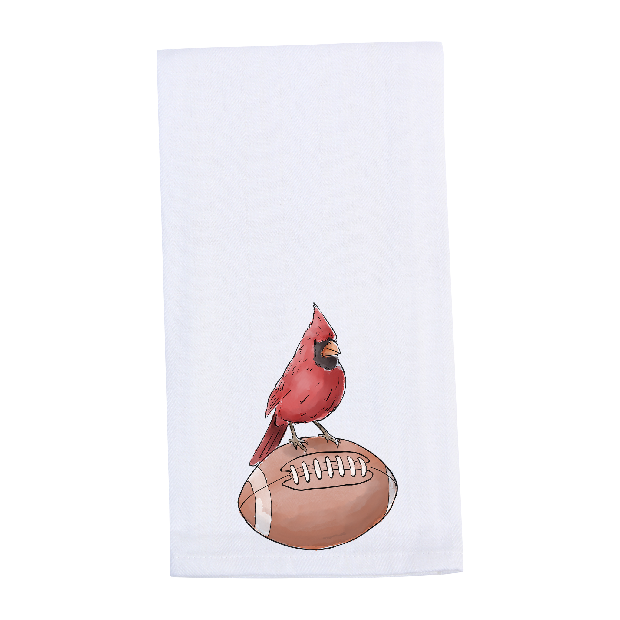Barrel Down South - Cardinal on Football Tea Towel