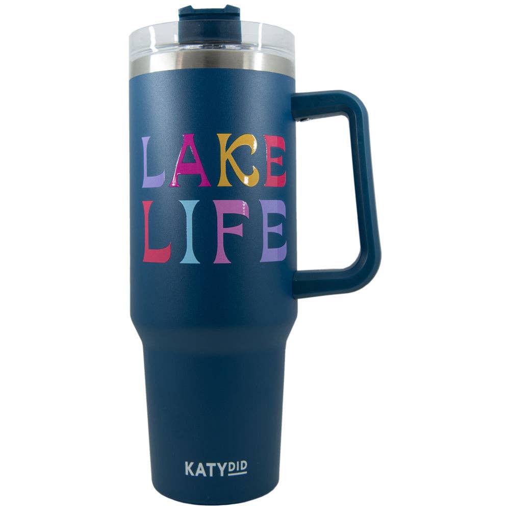 Katydid - Lake Life 40 Oz Tumbler Cup w/ Handle