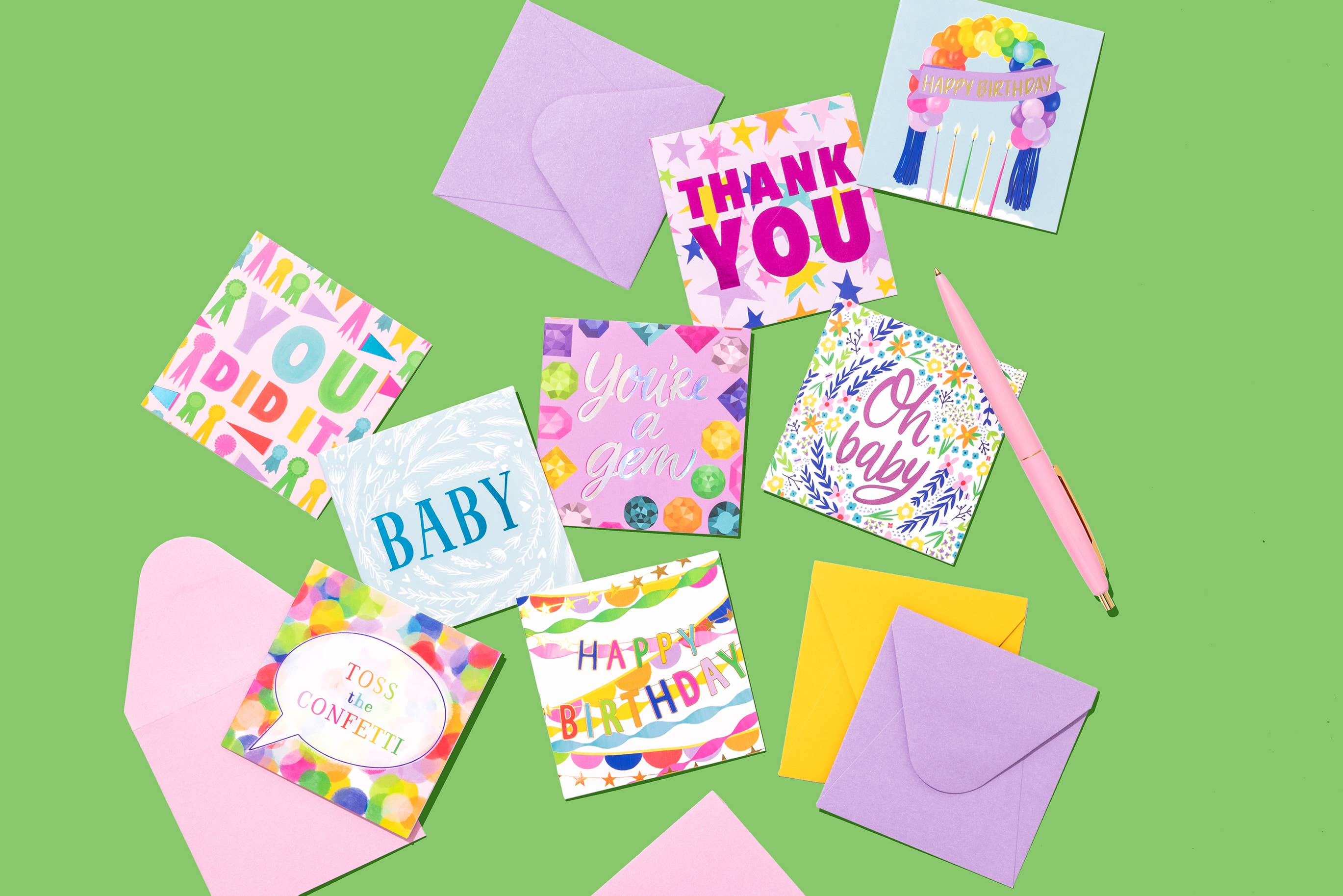 Taylor Elliott Designs - Gift Enclosure Card - "Happy Birthday" - Balloons