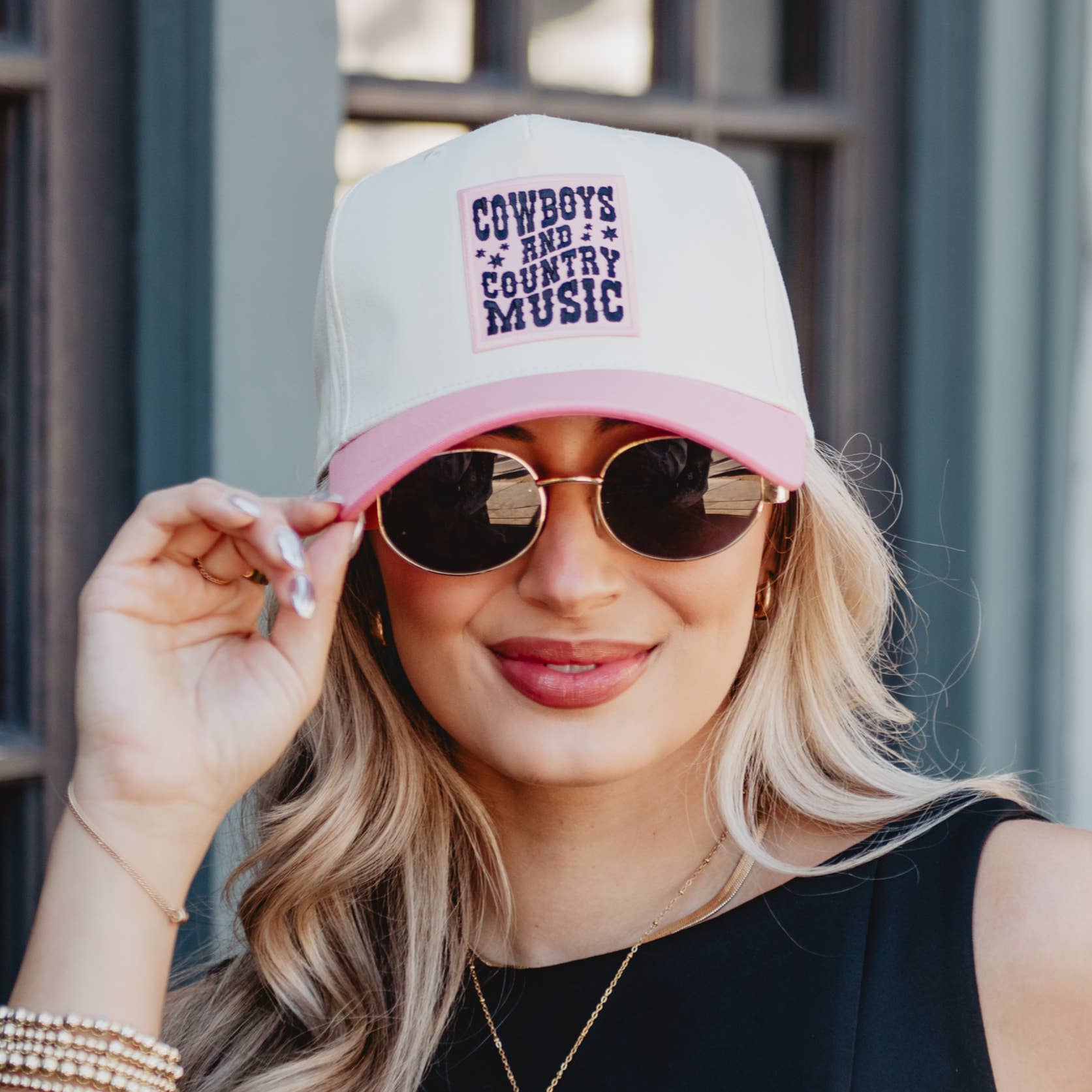 Katydid - Cowboys & Country Music Pink Patch Two-Toned Hat