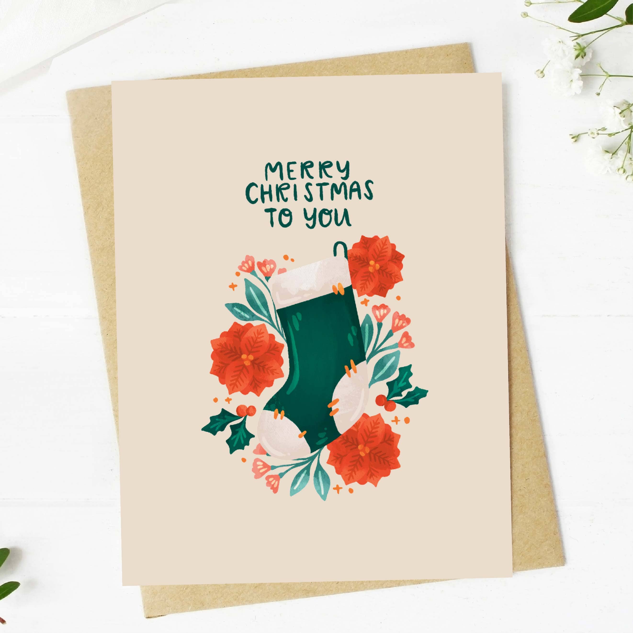 Big Moods - "Merry Christmas To You" Stocking Greeting Card
