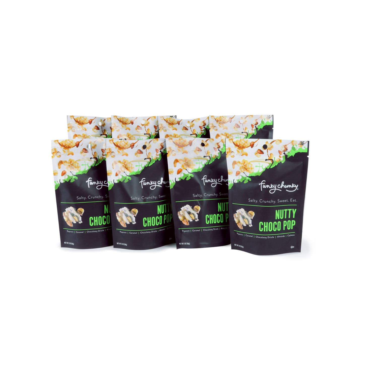 Funky Chunky - Nutty Choco Pop | Caramel Corn Chocolate Popcorn | bags