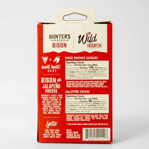 Hunter's Reserve - Bison & Jalapeno Pepper Cheese Wild Encounters