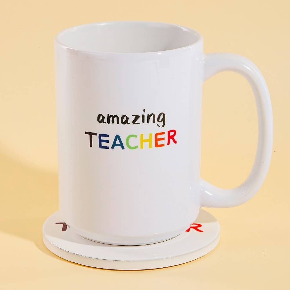 Anarchy Street - Amazing Teacher 15 Oz Mug With Matching Coaster Gift Set