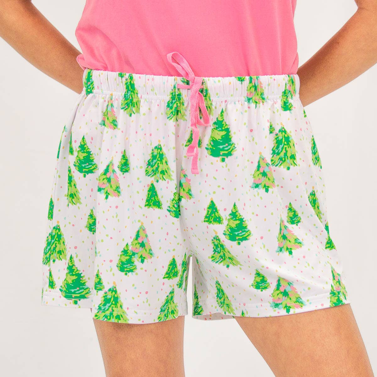 The Royal Standard - Celebration Tree Sleep Shorts    White/Lime/Pink   -Asst.