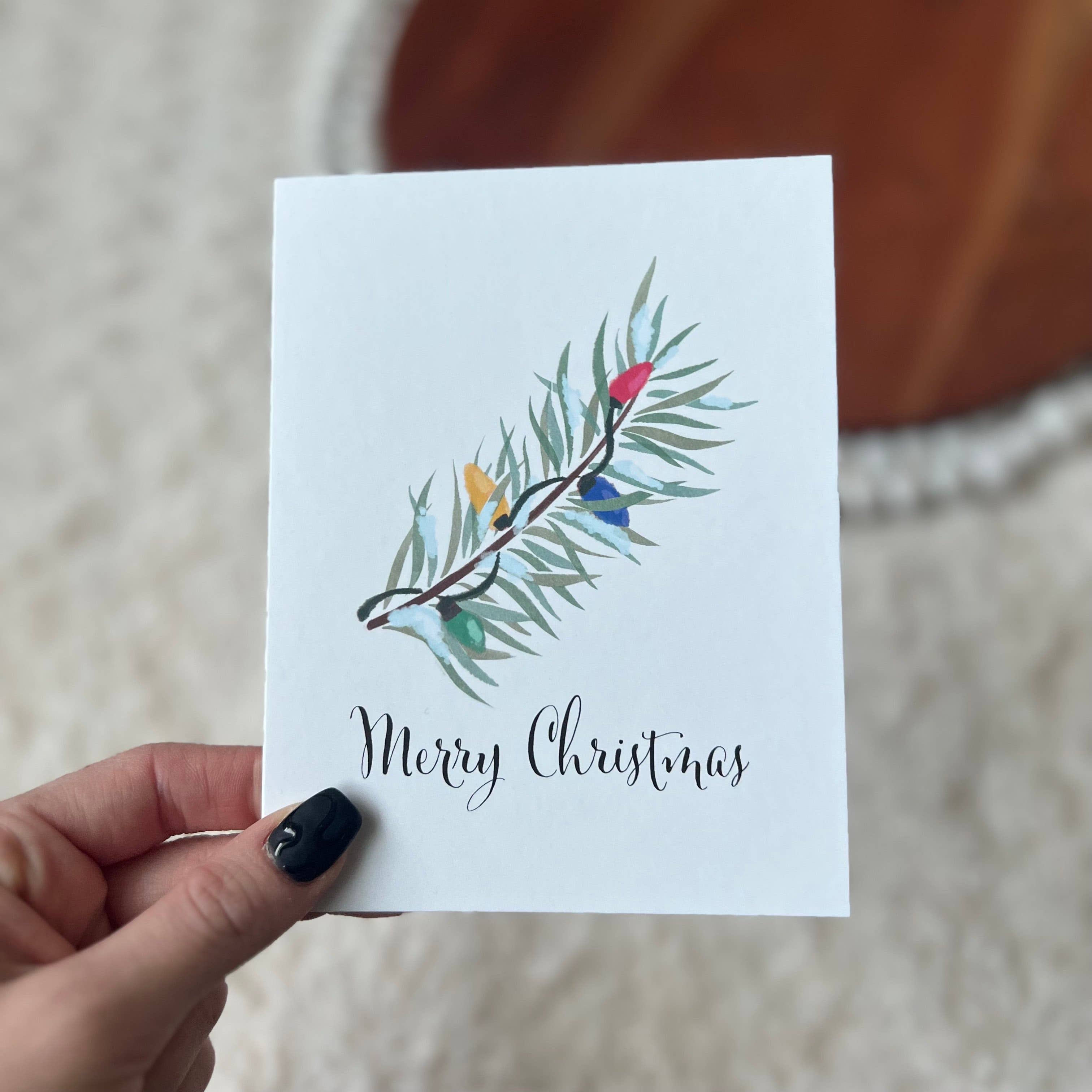 Big Moods - Merry Christmas Tree and Lights Greeting Card