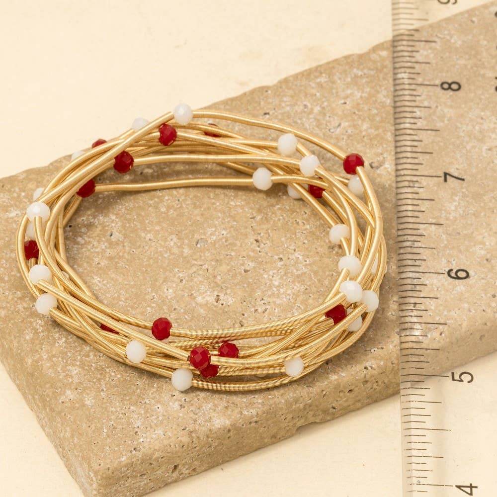 Anarchy Street - Game Day Beads Metallic Elastic Bracelet Set