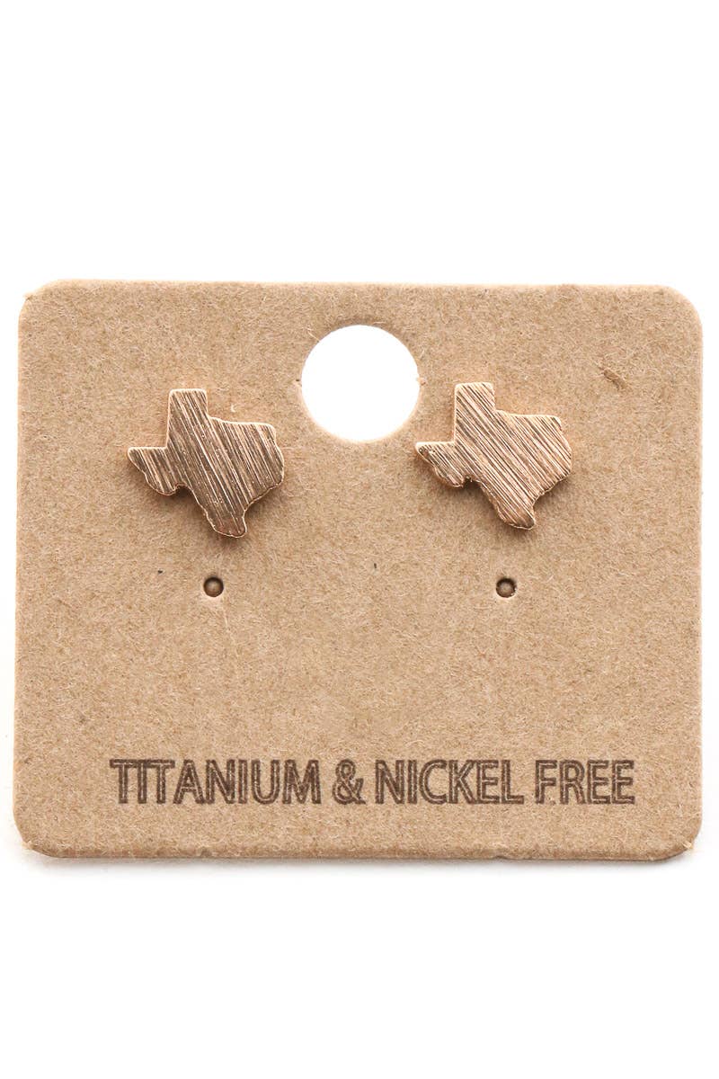 Anarchy Street - Brushed Texas Stud Earrings