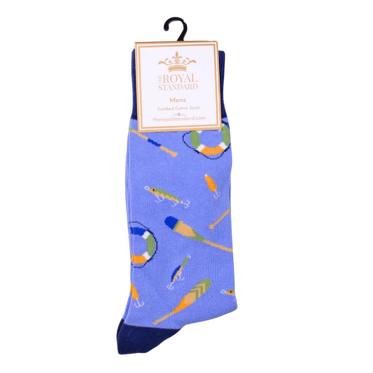The Royal Standard - Men's Lake It Or Leave It Socks   Blue/Multi   One Size