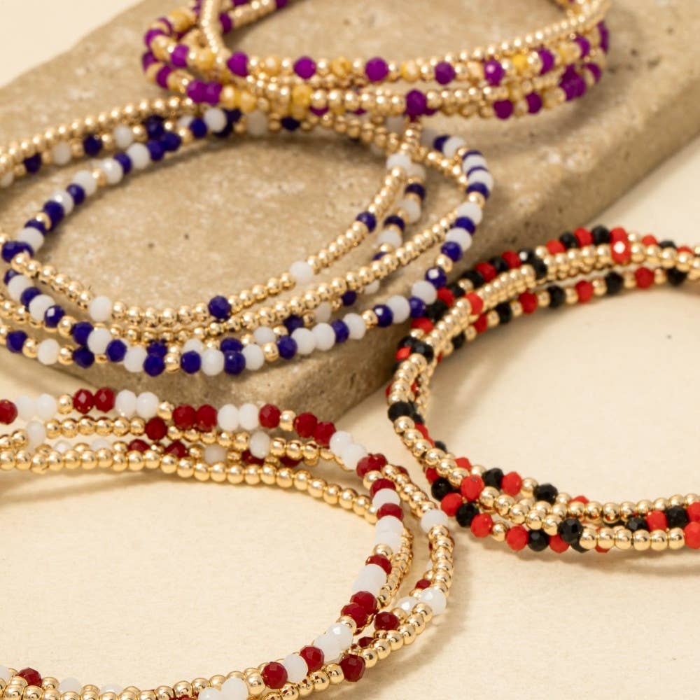 Anarchy Street - Colorful Game Day Beaded Bracelet Set