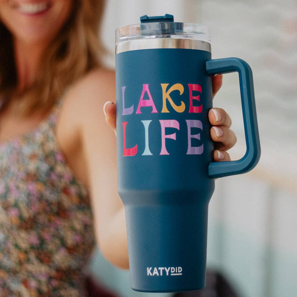 Katydid - Lake Life 40 Oz Tumbler Cup w/ Handle