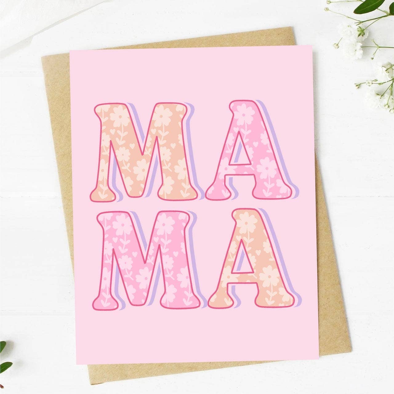 Big Moods - "MAMA" Lettering Greeting Card