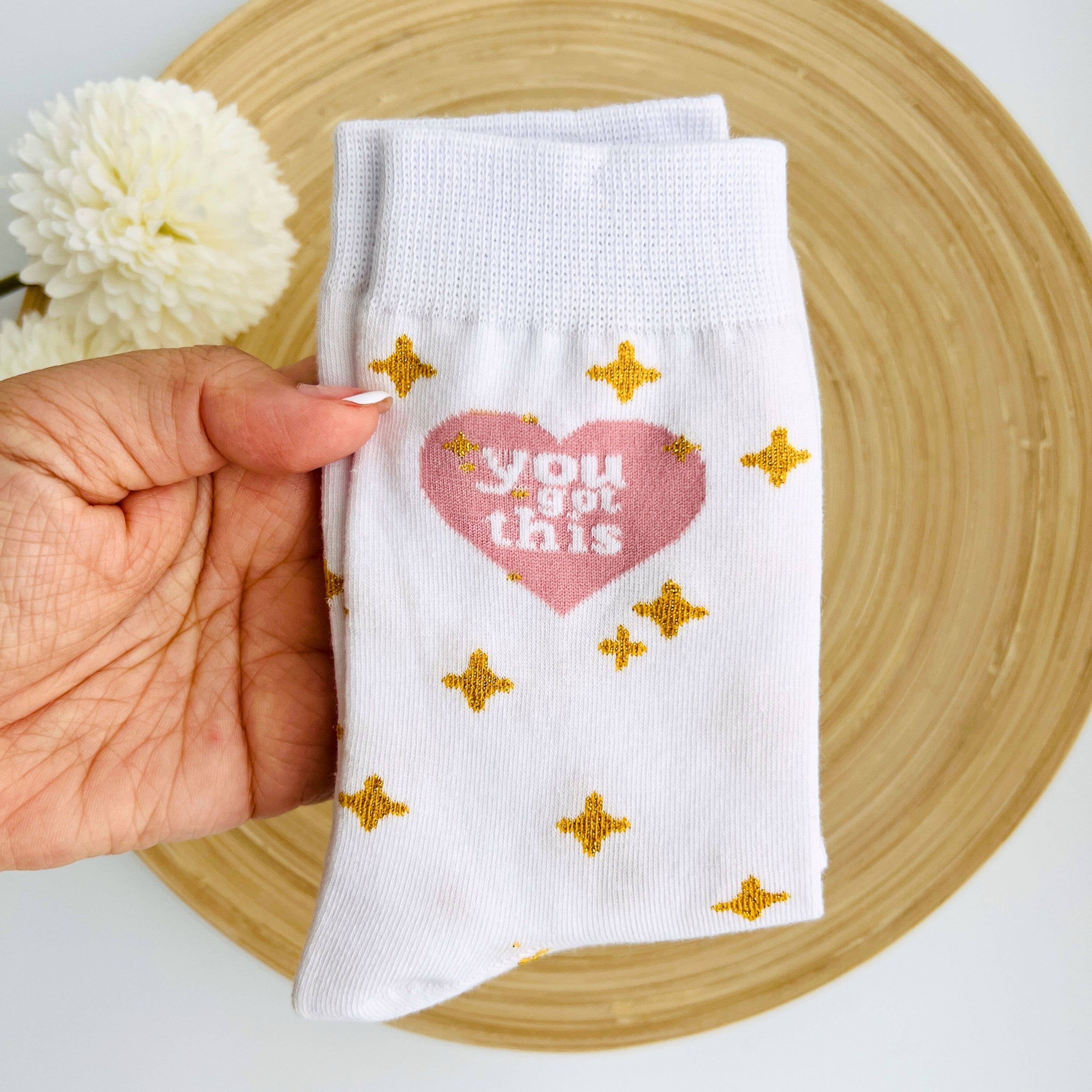 Tiny Gift Society - "You Got This" Star Socks | Cute Socks | Inspirational Gift