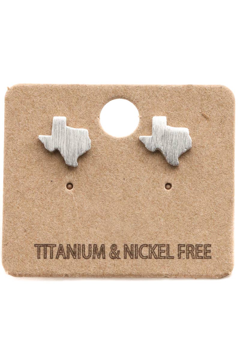 Anarchy Street - Brushed Texas Stud Earrings