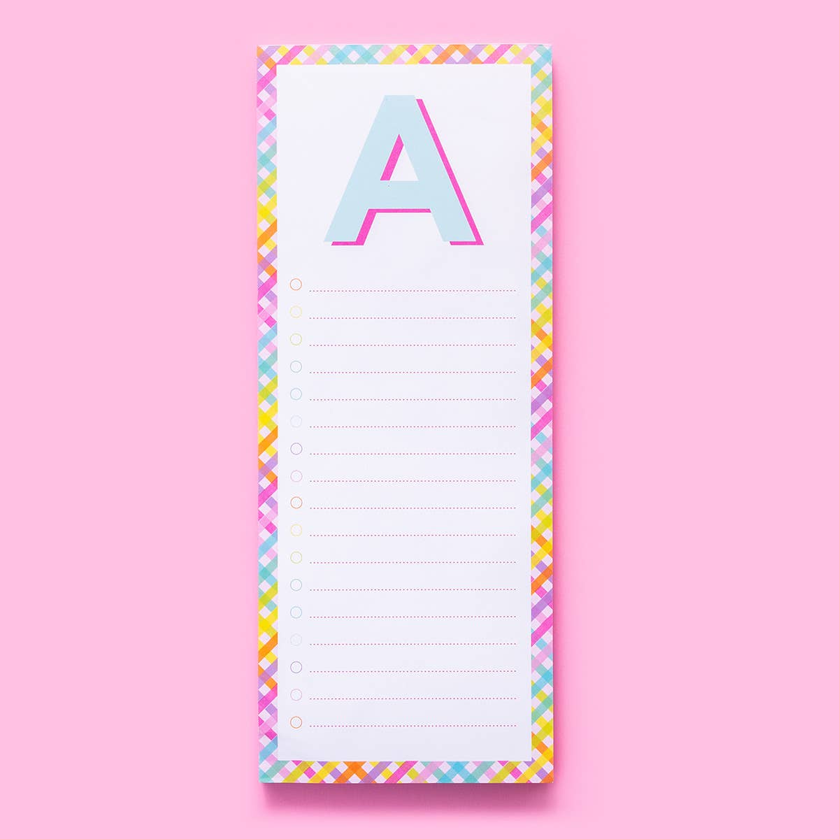 Taylor Elliott Designs - List Pad - Letters A-Z - Each