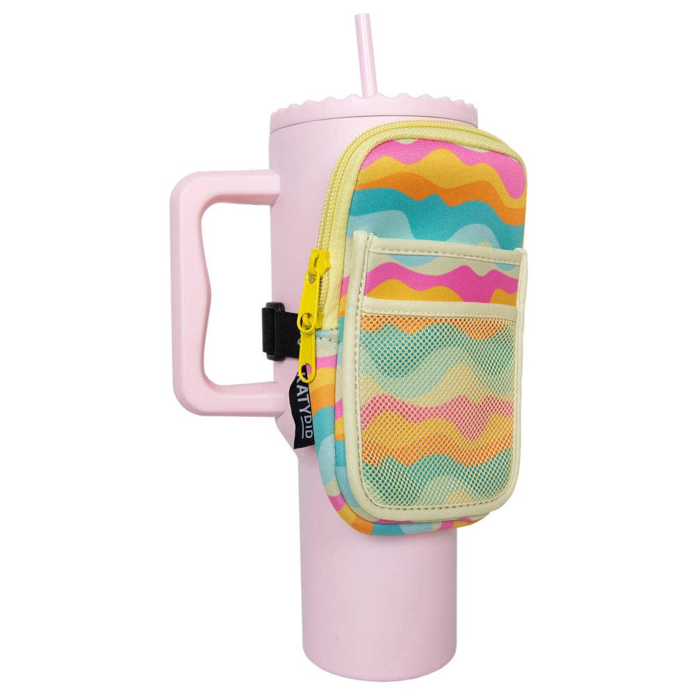 Katydid - Neon Abstract Colors Tumbler Zipper Pouch