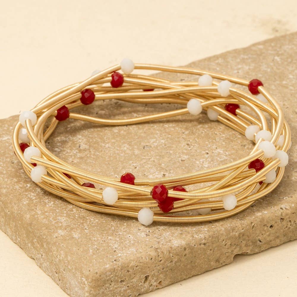 Anarchy Street - Game Day Beads Metallic Elastic Bracelet Set