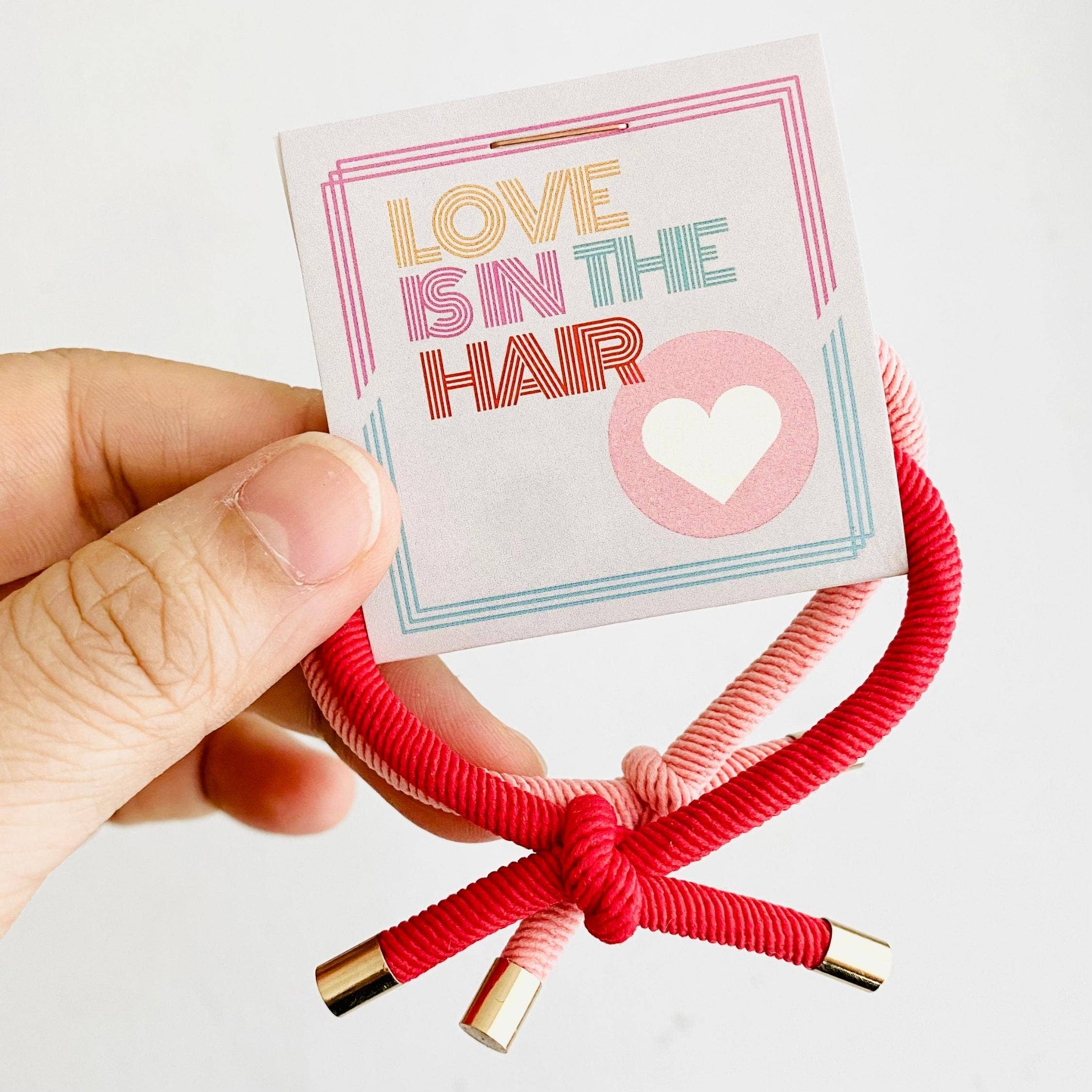 Tiny Gift Society - "Love is in the Hair" Hair Tie - Valentines Thank You Gift