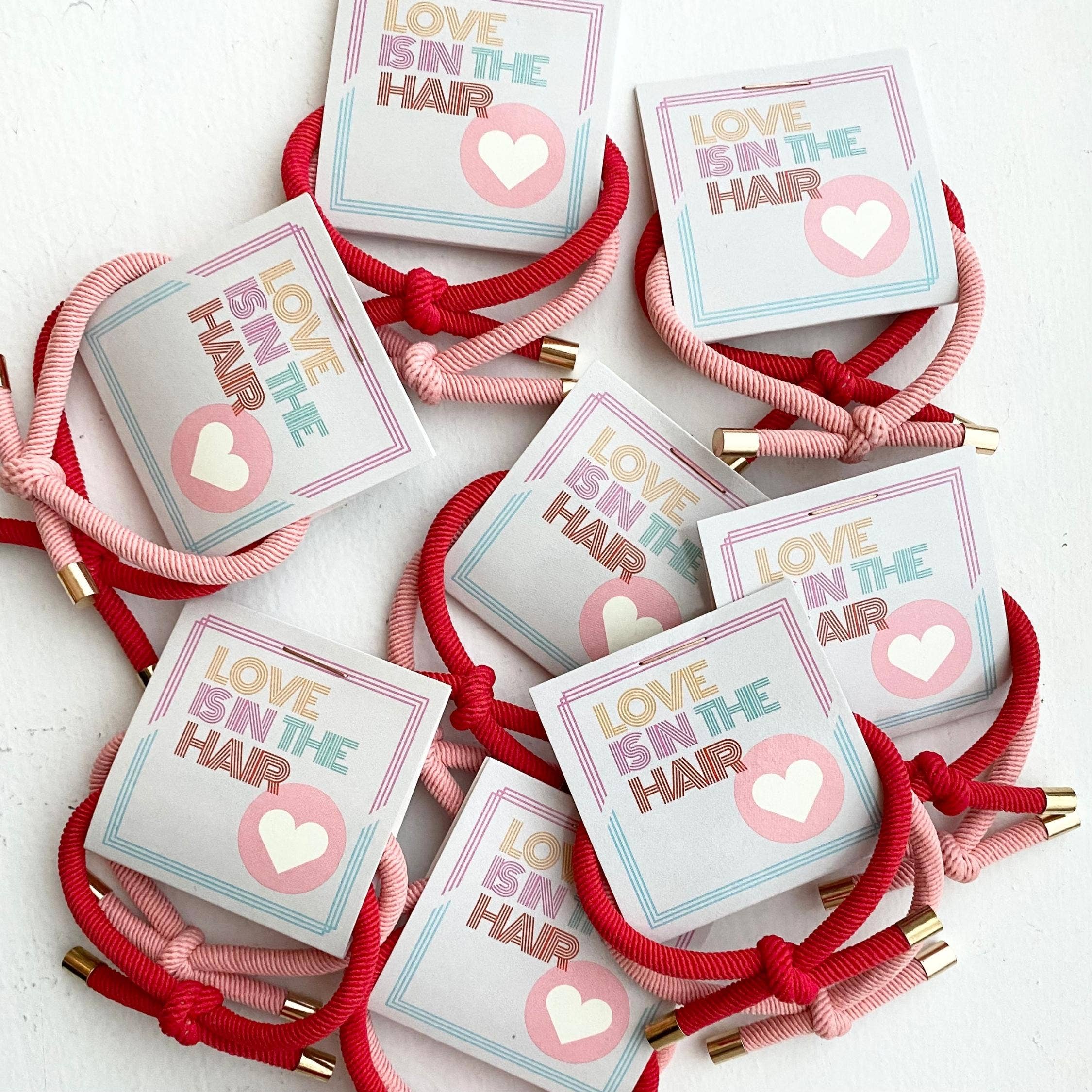 Tiny Gift Society - "Love is in the Hair" Hair Tie - Valentines Thank You Gift