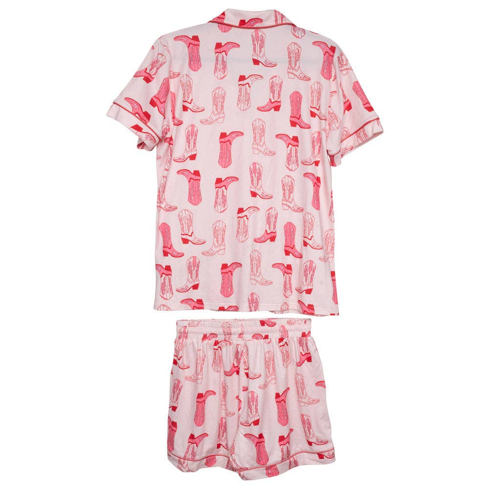 Katydid - Light Pink Western Boots Women's Pajamas
