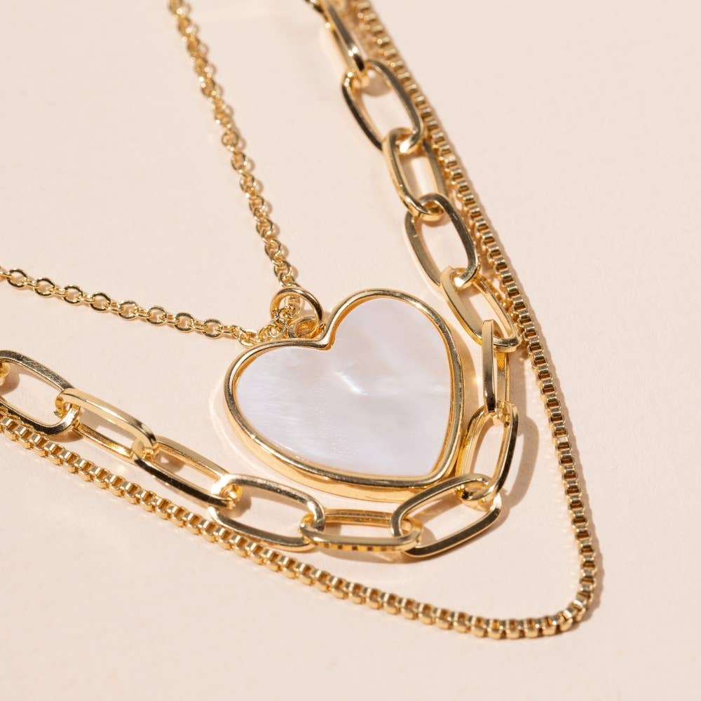 Frem - Heart Charm Layered Necklace